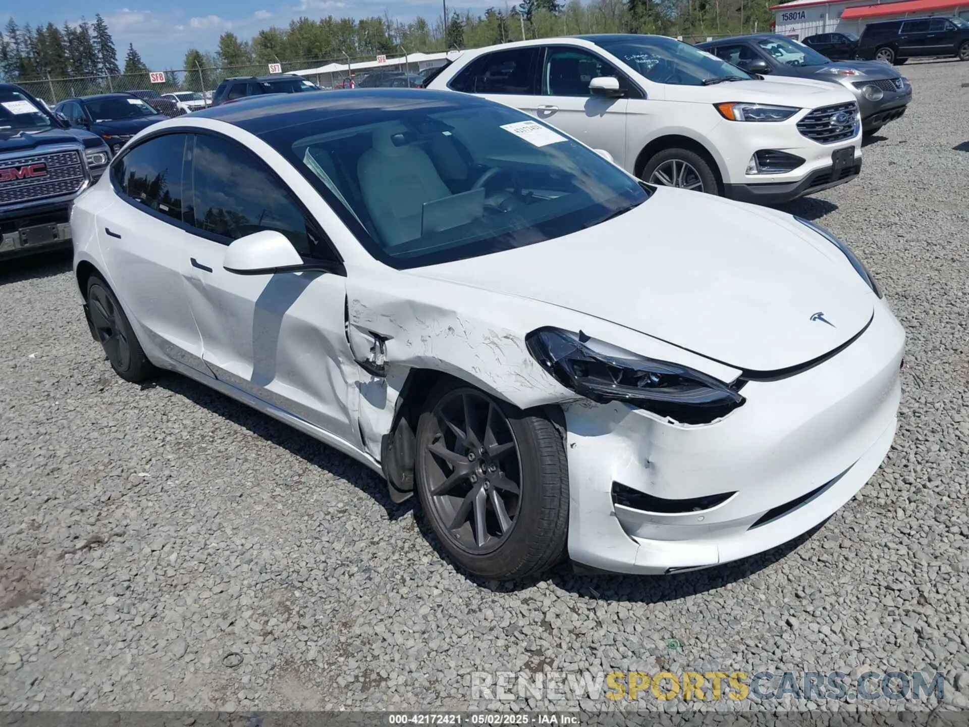 1 fotografías del automóvil dañado 5YJ3E1EB6NF110719 TESLA MODEL 3 2022