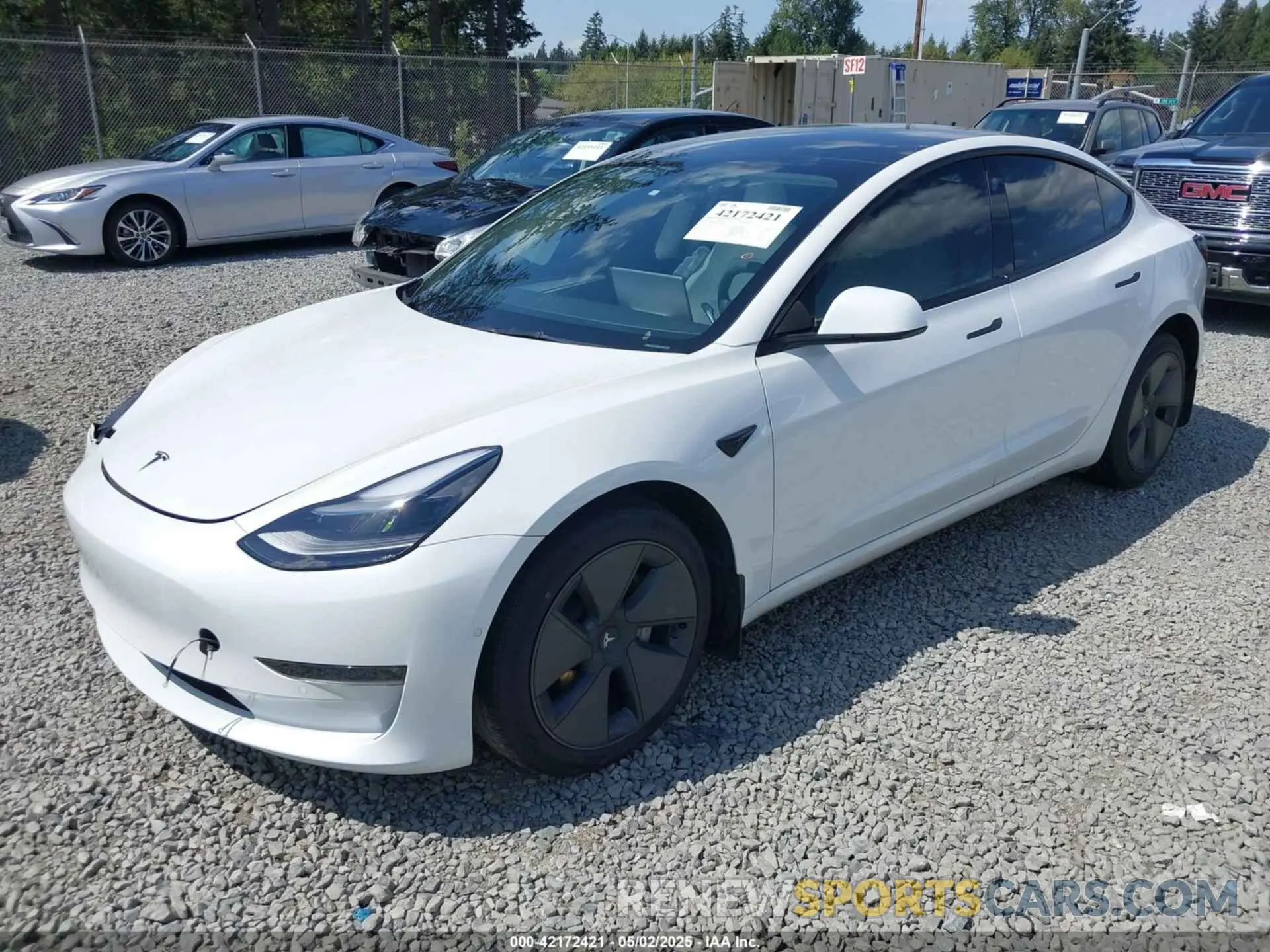 2 fotografías del automóvil dañado 5YJ3E1EB6NF110719 TESLA MODEL 3 2022