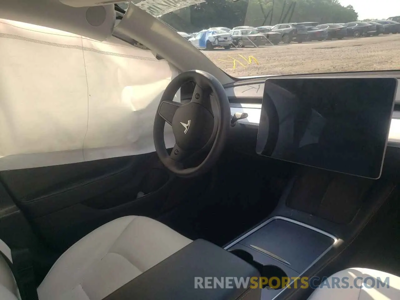 9 fotografías del automóvil dañado 5YJ3E1EB6NF114494 TESLA MODEL 3 2022