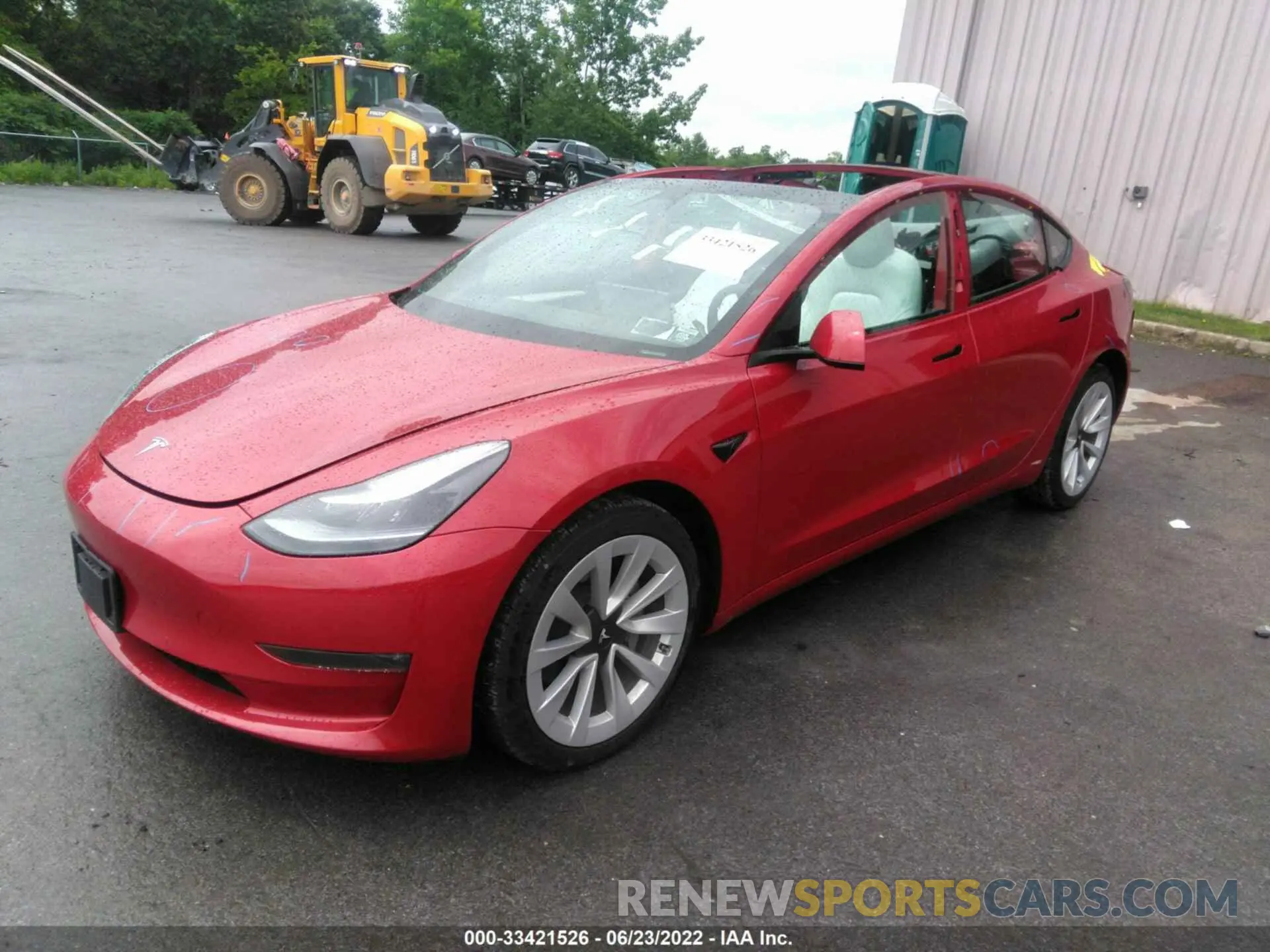 2 fotografías del automóvil dañado 5YJ3E1EB6NF117671 TESLA MODEL 3 2022