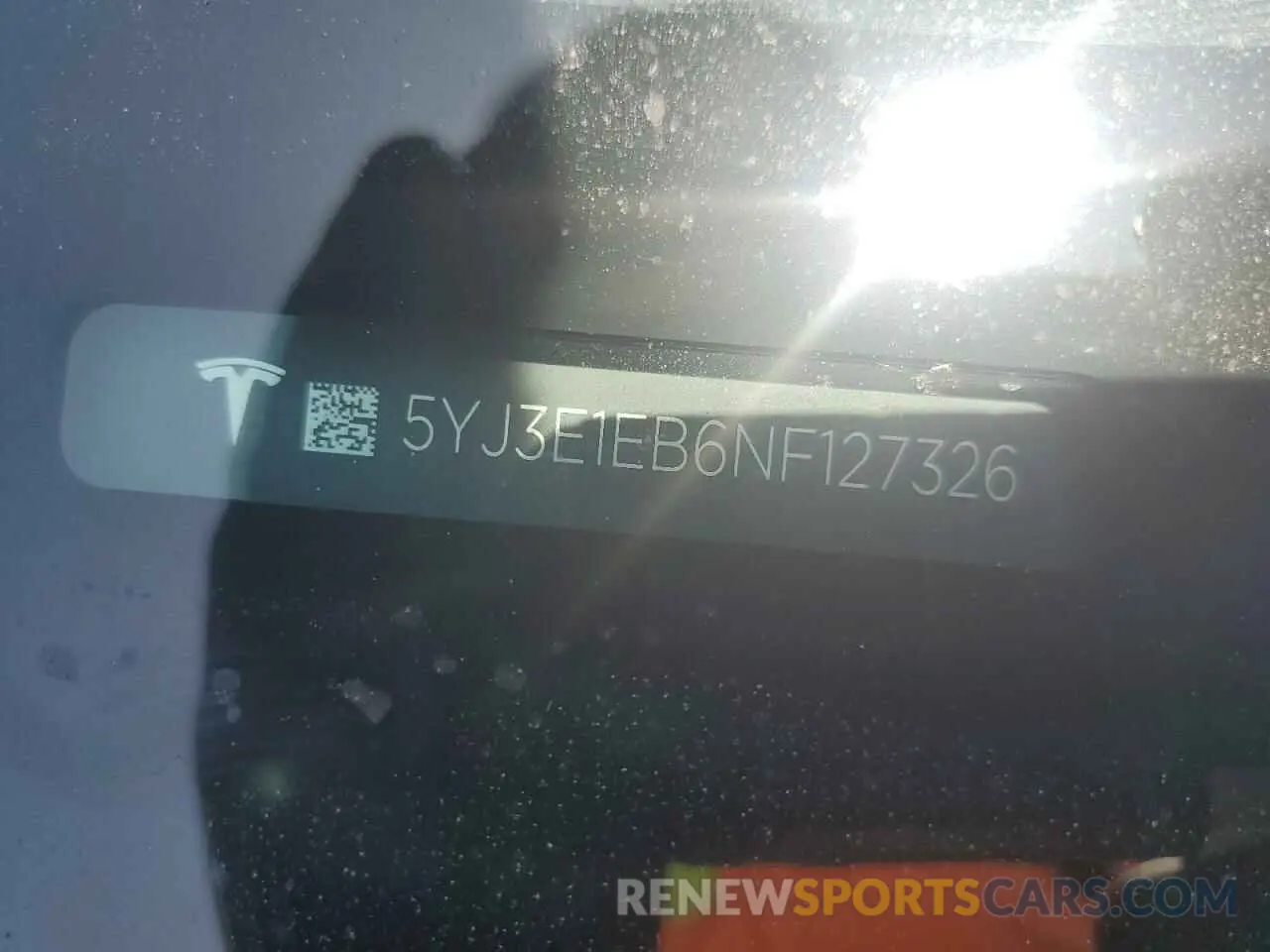 13 fotografías del automóvil dañado 5YJ3E1EB6NF127326 TESLA MODEL 3 2022