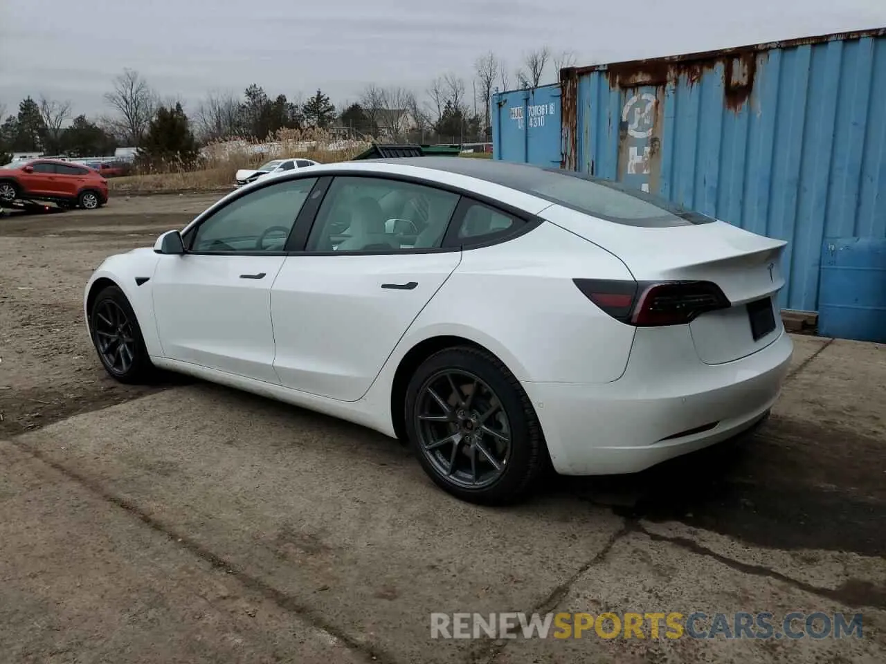 2 fotografías del automóvil dañado 5YJ3E1EB6NF128394 TESLA MODEL 3 2022