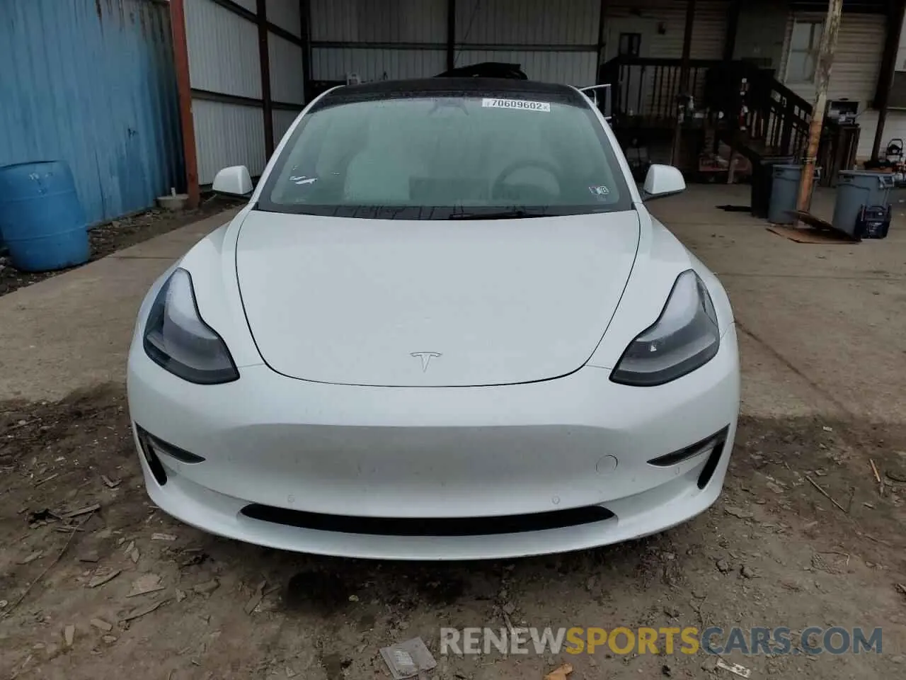 5 fotografías del automóvil dañado 5YJ3E1EB6NF128394 TESLA MODEL 3 2022