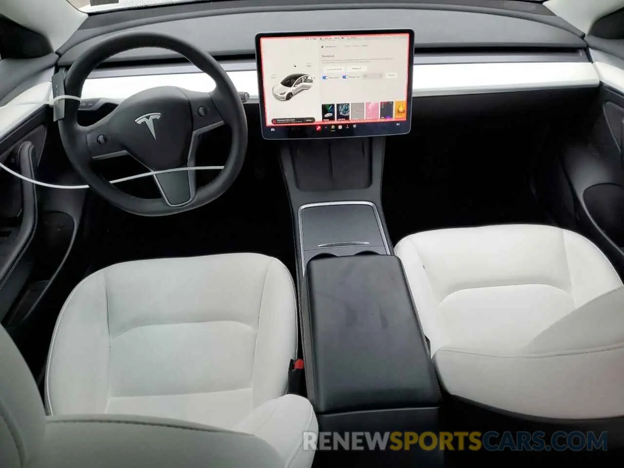 8 fotografías del automóvil dañado 5YJ3E1EB6NF128394 TESLA MODEL 3 2022