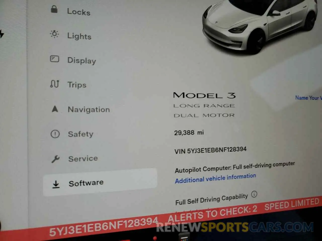 9 fotografías del automóvil dañado 5YJ3E1EB6NF128394 TESLA MODEL 3 2022