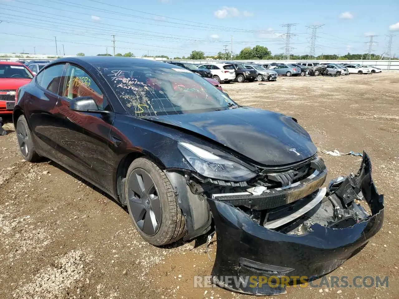 1 fotografías del automóvil dañado 5YJ3E1EB6NF174436 TESLA MODEL 3 2022
