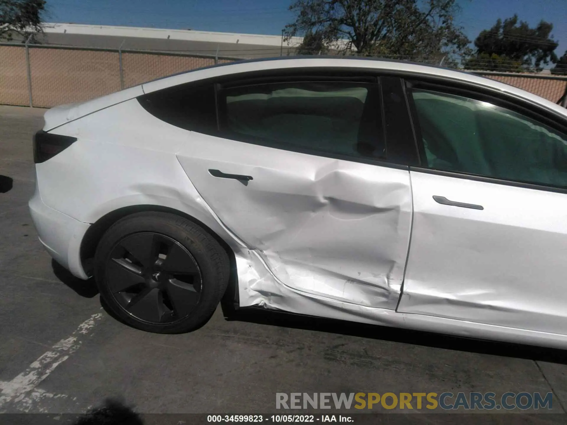 6 fotografías del automóvil dañado 5YJ3E1EB6NF182651 TESLA MODEL 3 2022