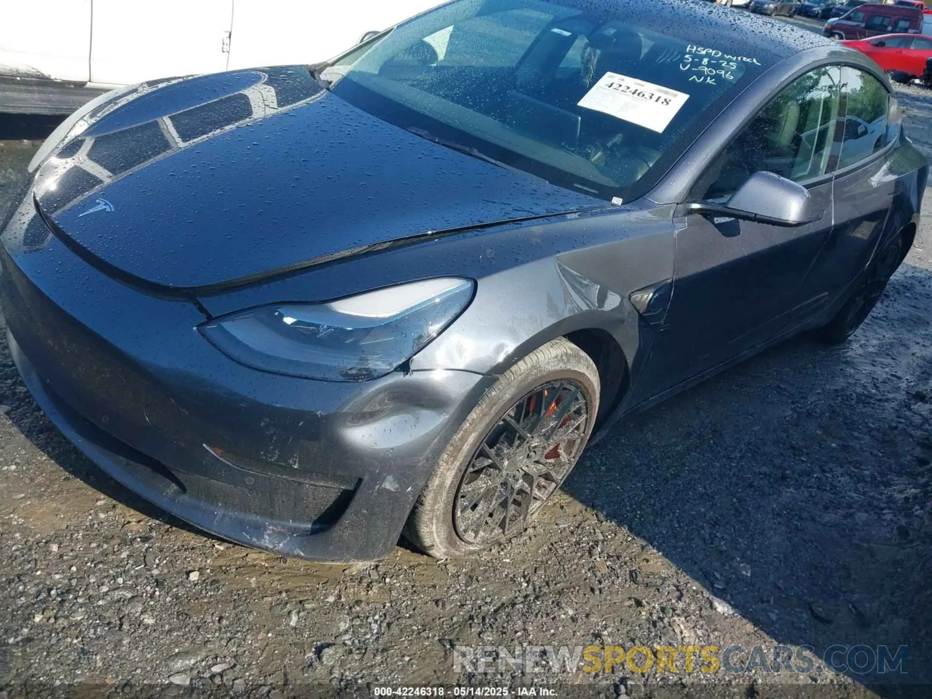 6 fotografías del automóvil dañado 5YJ3E1EB6NF189096 TESLA MODEL 3 2022