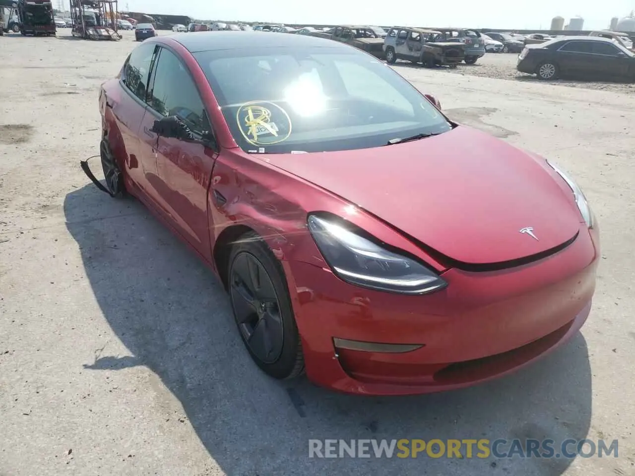 1 fotografías del automóvil dañado 5YJ3E1EB6NF189132 TESLA MODEL 3 2022