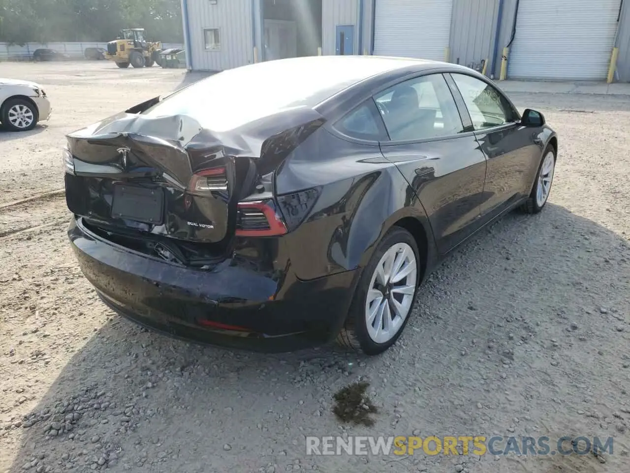 4 fotografías del automóvil dañado 5YJ3E1EB6NF189812 TESLA MODEL 3 2022