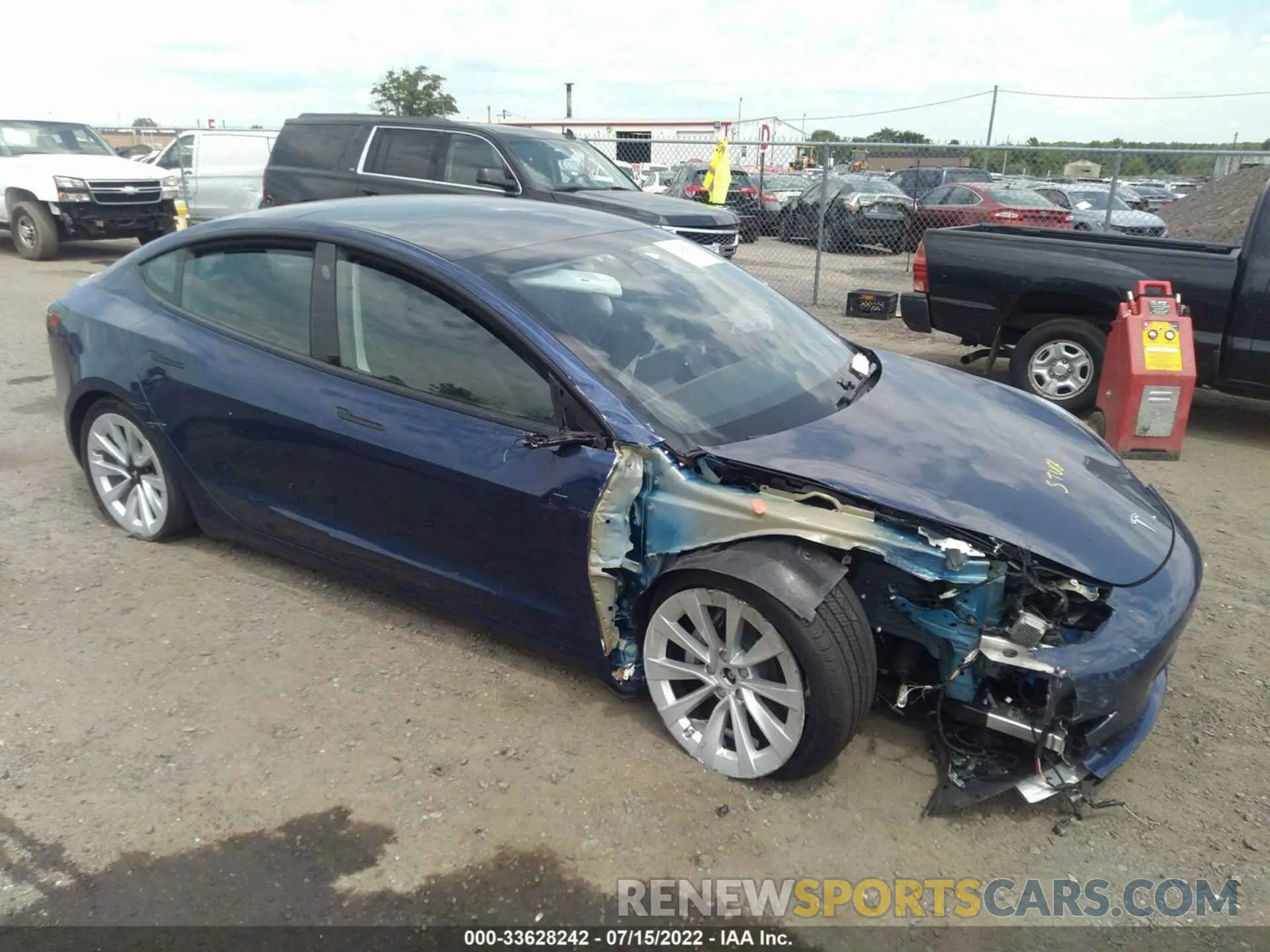 1 fotografías del automóvil dañado 5YJ3E1EB6NF209766 TESLA MODEL 3 2022