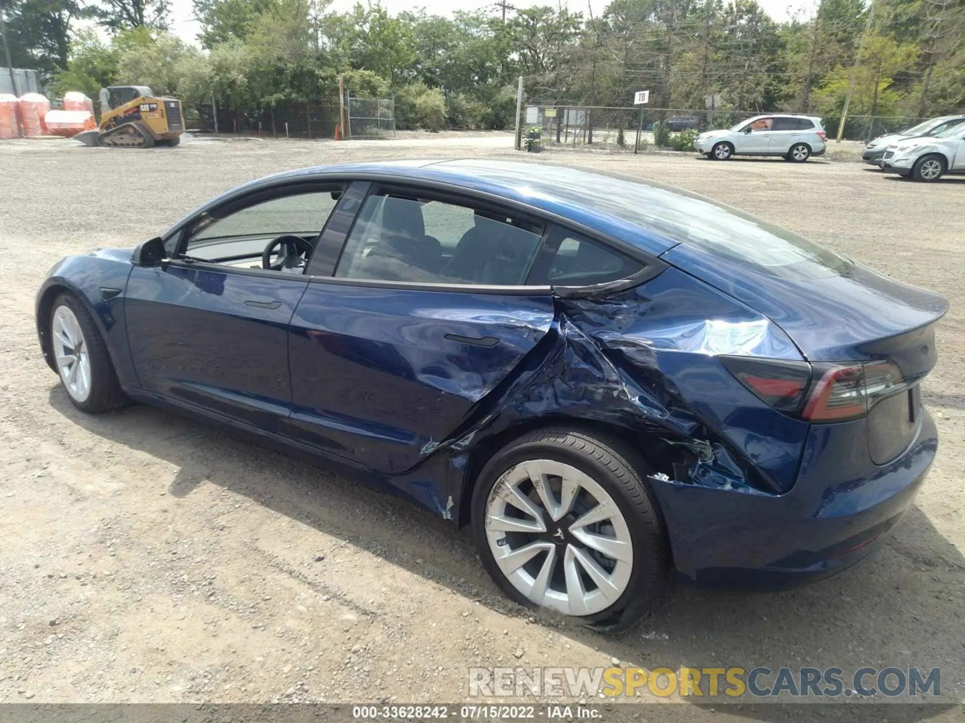 3 fotografías del automóvil dañado 5YJ3E1EB6NF209766 TESLA MODEL 3 2022