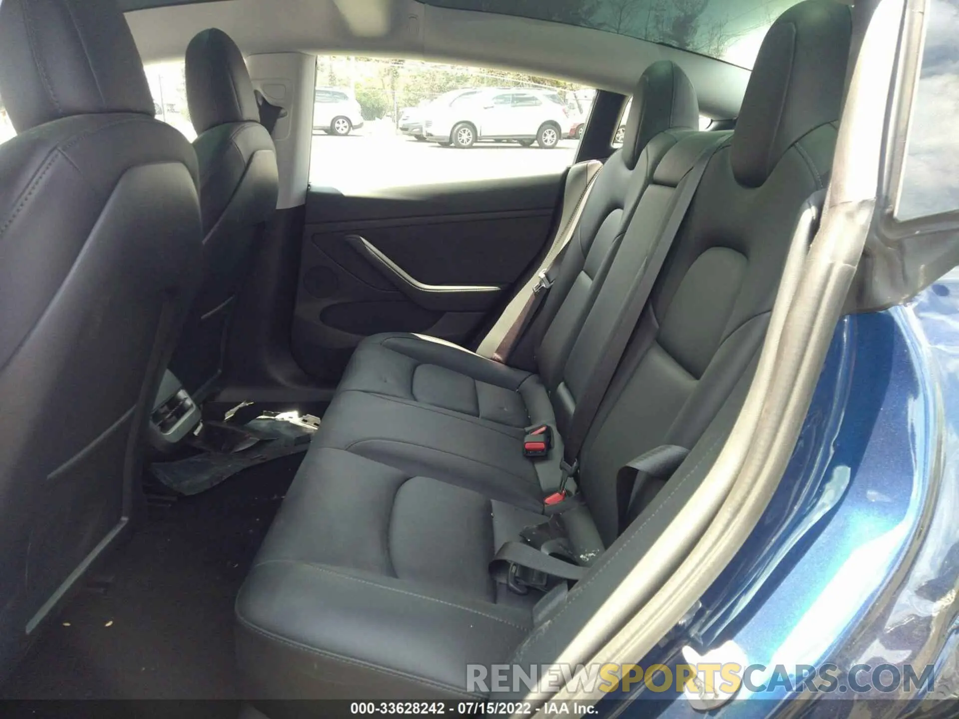 8 fotografías del automóvil dañado 5YJ3E1EB6NF209766 TESLA MODEL 3 2022