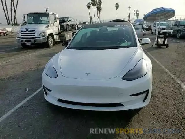 10 fotografías del automóvil dañado 5YJ3E1EB6NF238796 TESLA MODEL 3 2022