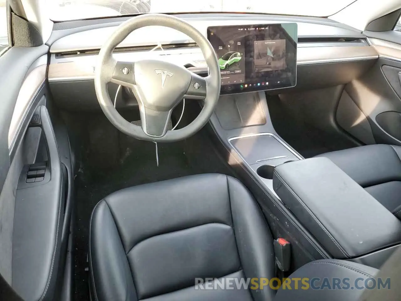 8 fotografías del automóvil dañado 5YJ3E1EB6NF238796 TESLA MODEL 3 2022