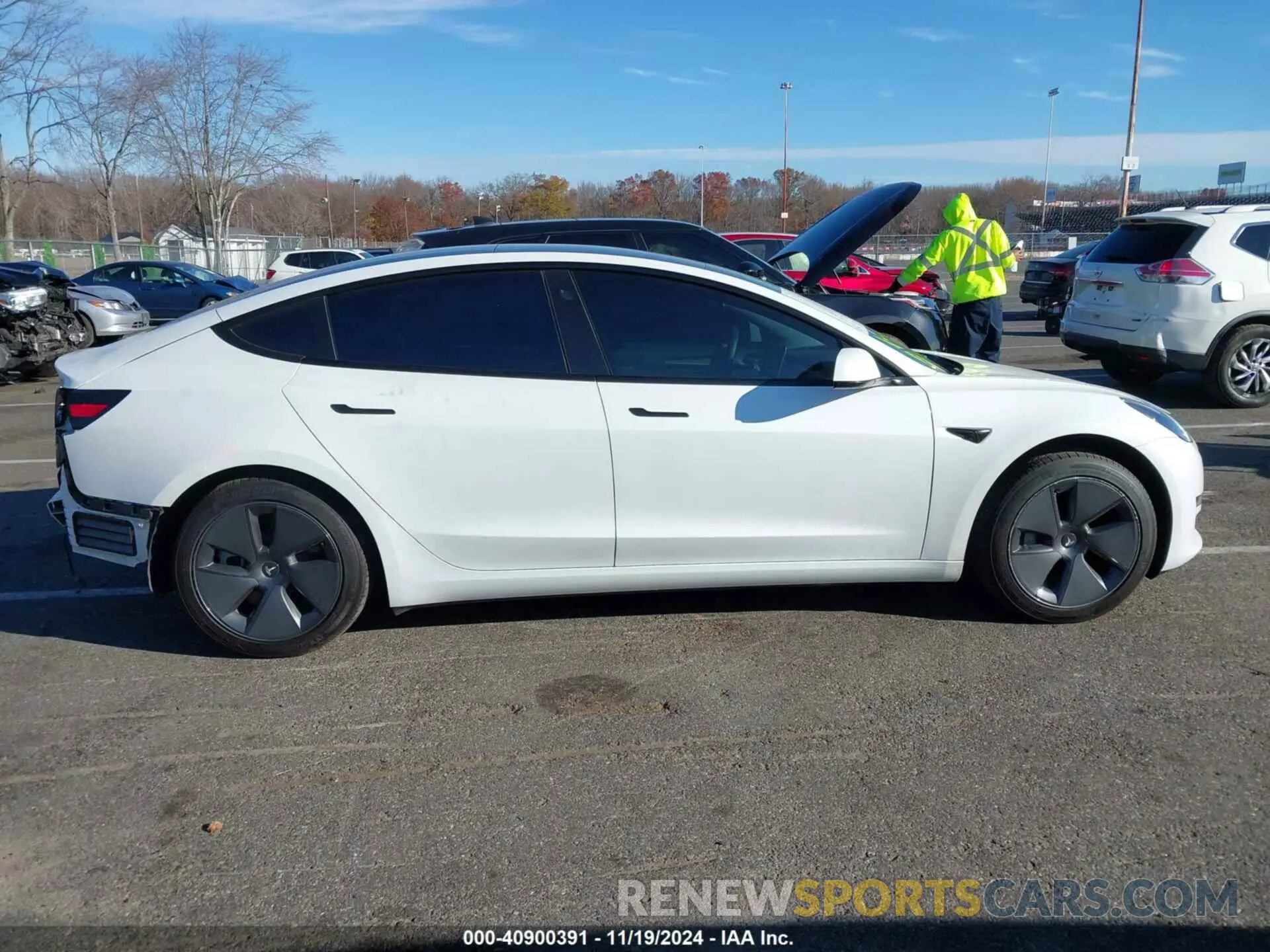 14 fotografías del automóvil dañado 5YJ3E1EB6NF248812 TESLA MODEL 3 2022