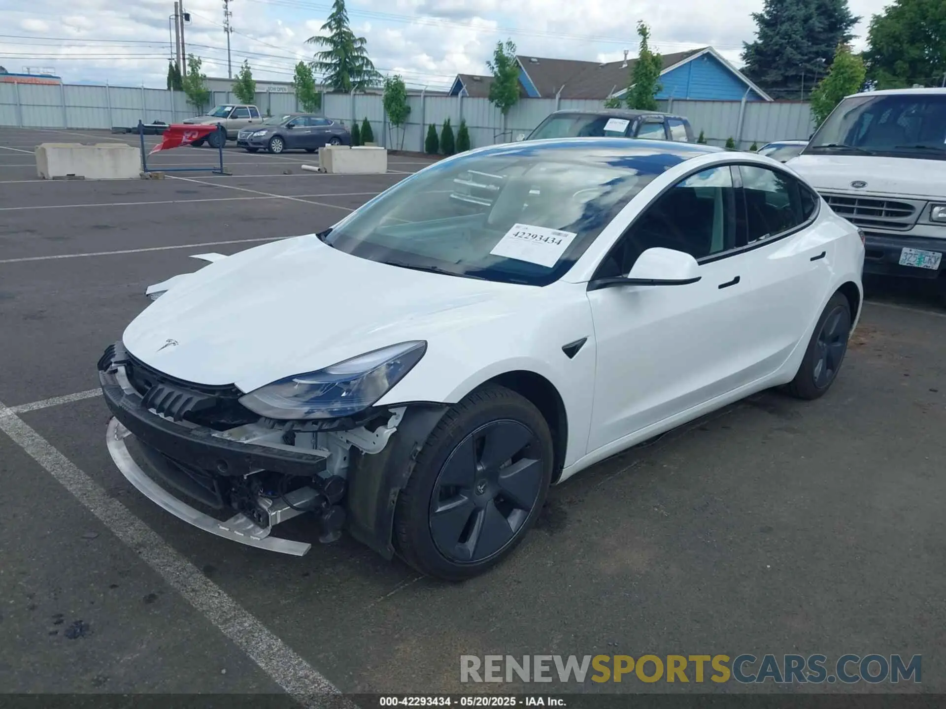 2 fotografías del automóvil dañado 5YJ3E1EB6NF250964 TESLA MODEL 3 2022