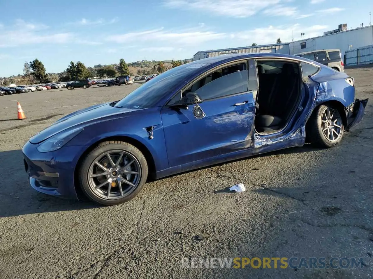 1 fotografías del automóvil dañado 5YJ3E1EB6NF255730 TESLA MODEL 3 2022