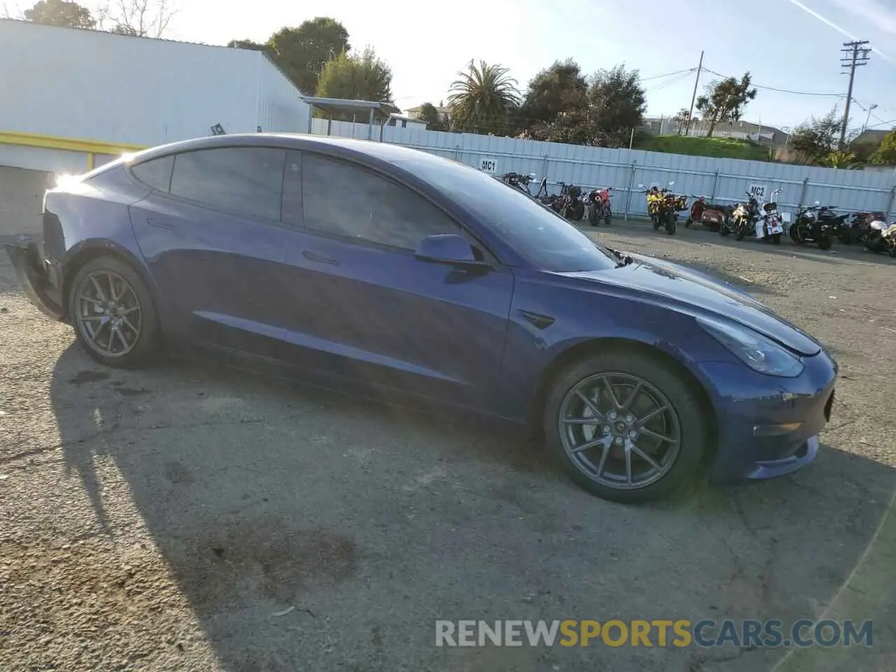 4 fotografías del automóvil dañado 5YJ3E1EB6NF255730 TESLA MODEL 3 2022