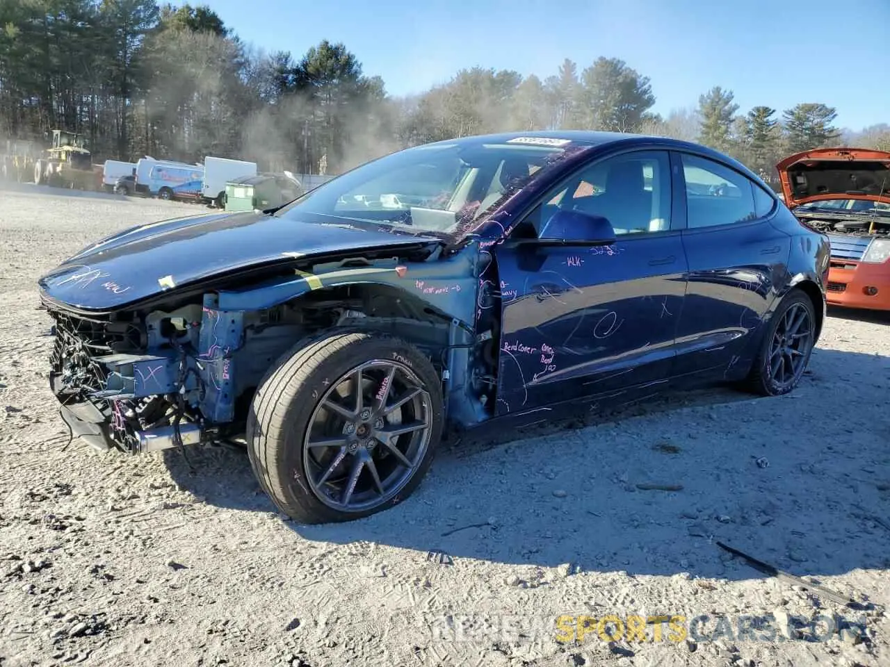 1 fotografías del automóvil dañado 5YJ3E1EB6NF263228 TESLA MODEL 3 2022