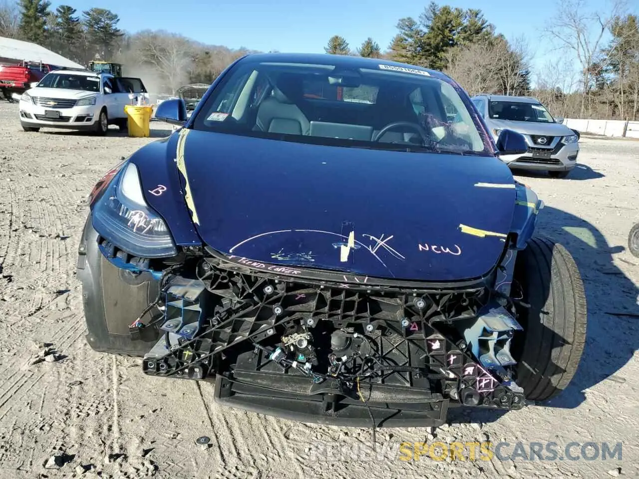 5 fotografías del automóvil dañado 5YJ3E1EB6NF263228 TESLA MODEL 3 2022