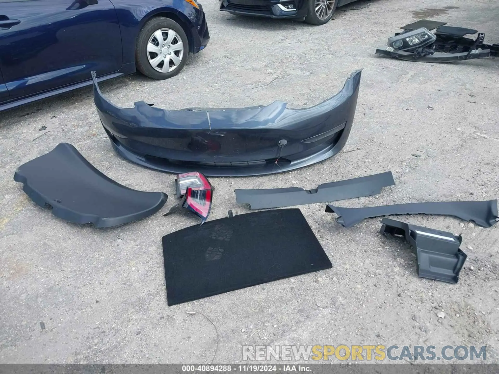11 fotografías del automóvil dañado 5YJ3E1EB6NF264489 TESLA MODEL 3 2022