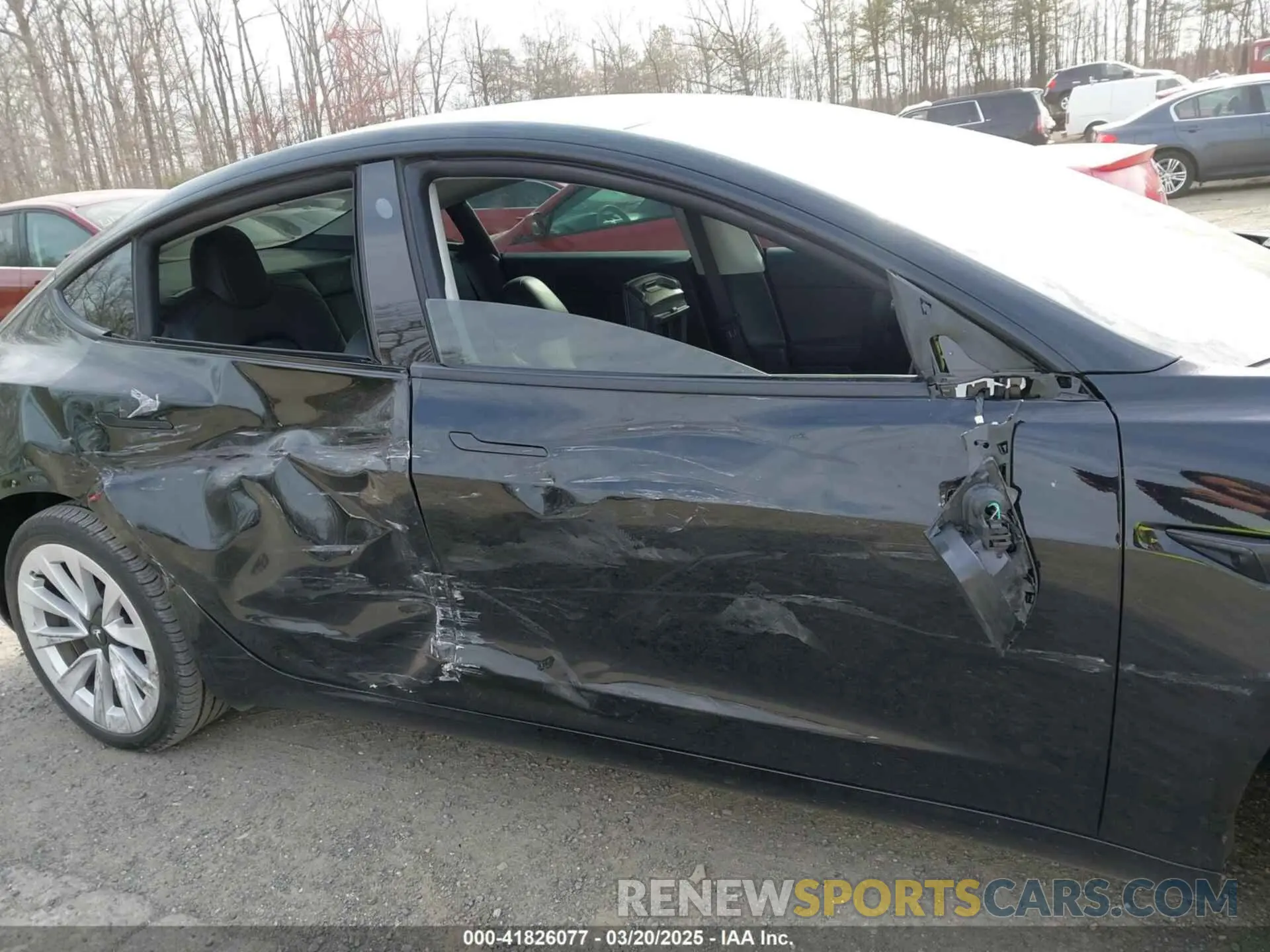 12 fotografías del automóvil dañado 5YJ3E1EB6NF343869 TESLA MODEL 3 2022