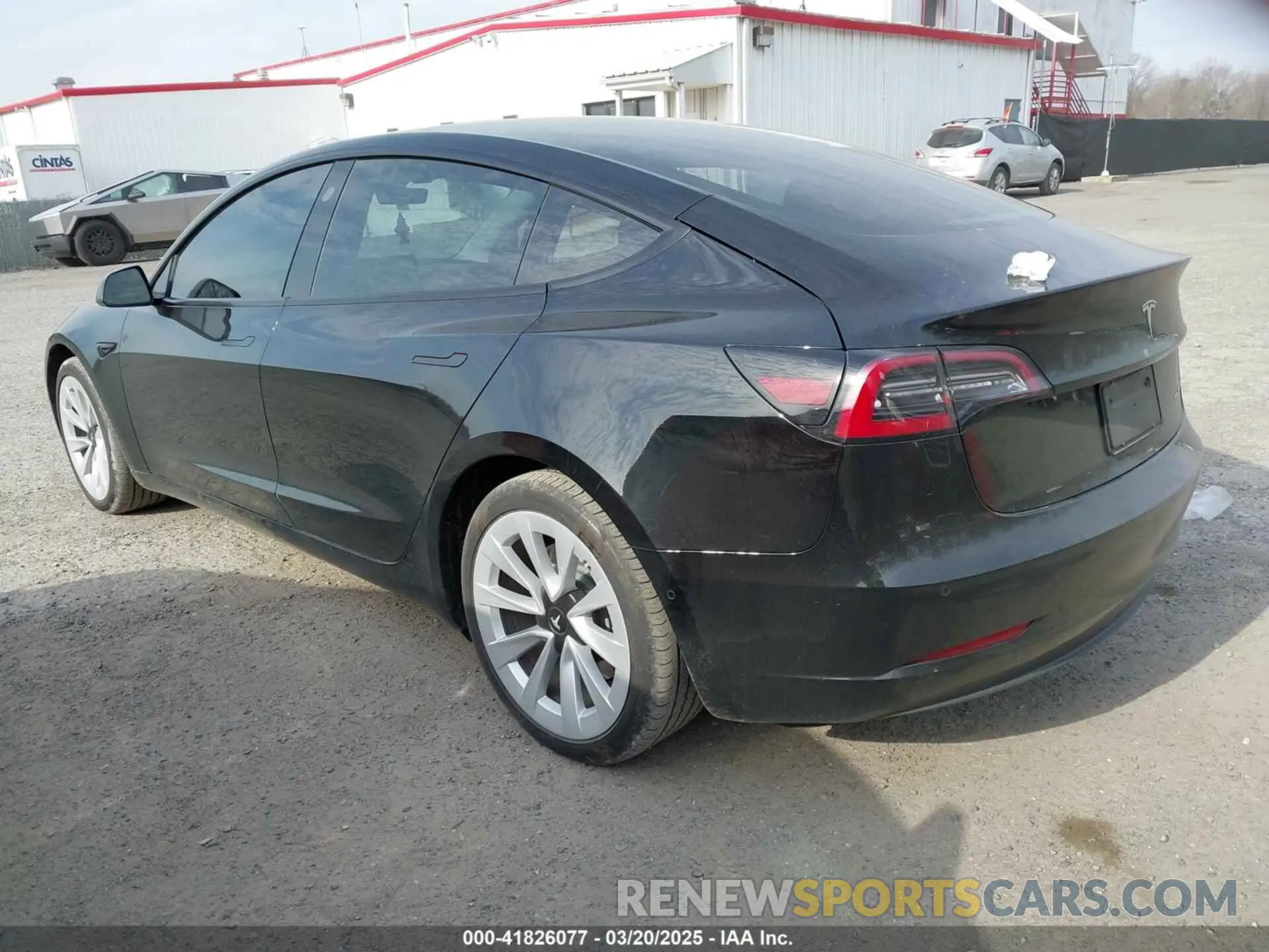 3 fotografías del automóvil dañado 5YJ3E1EB6NF343869 TESLA MODEL 3 2022