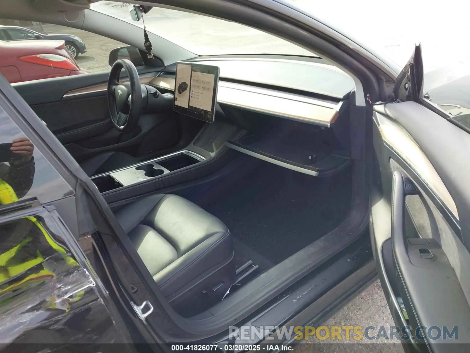 5 fotografías del automóvil dañado 5YJ3E1EB6NF343869 TESLA MODEL 3 2022