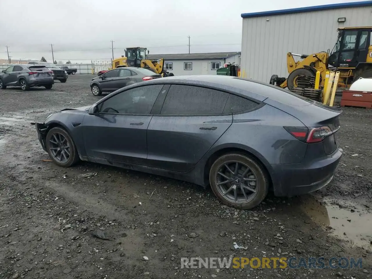 2 fotografías del automóvil dañado 5YJ3E1EB6NF362194 TESLA MODEL 3 2022