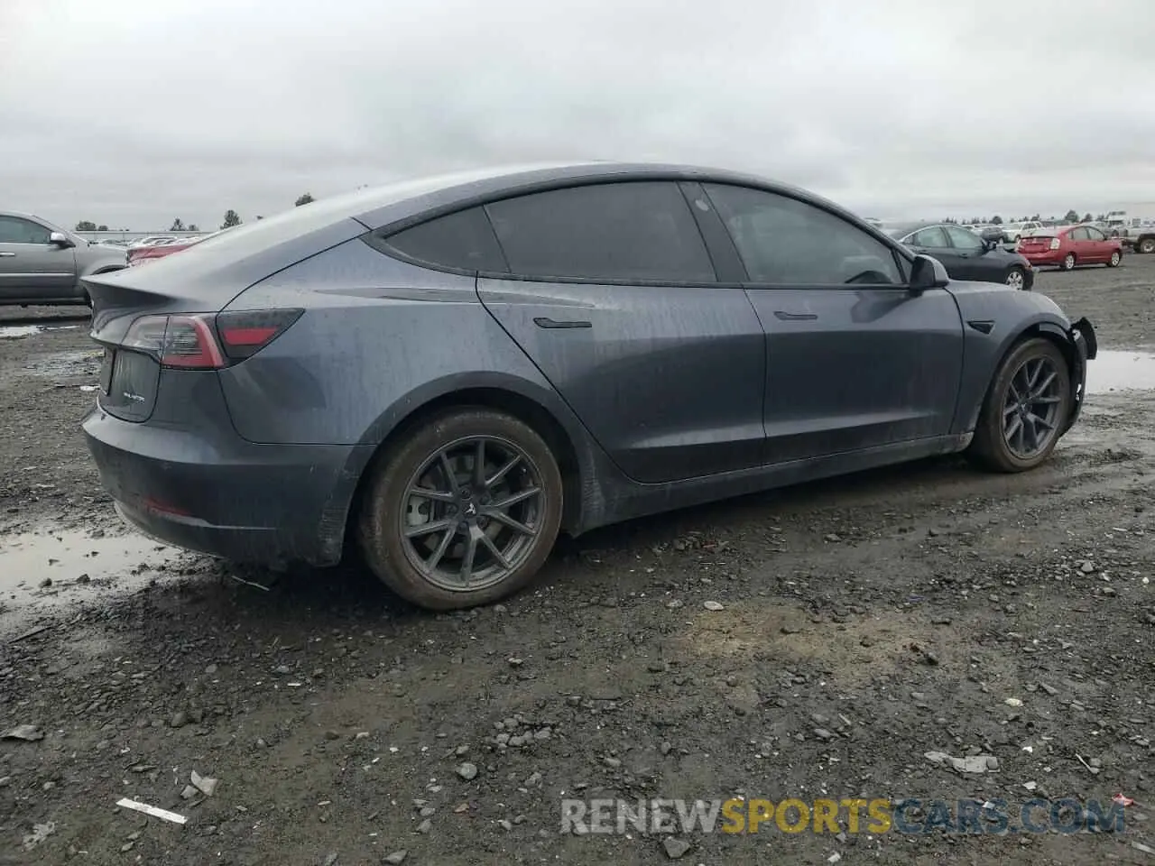 3 fotografías del automóvil dañado 5YJ3E1EB6NF362194 TESLA MODEL 3 2022