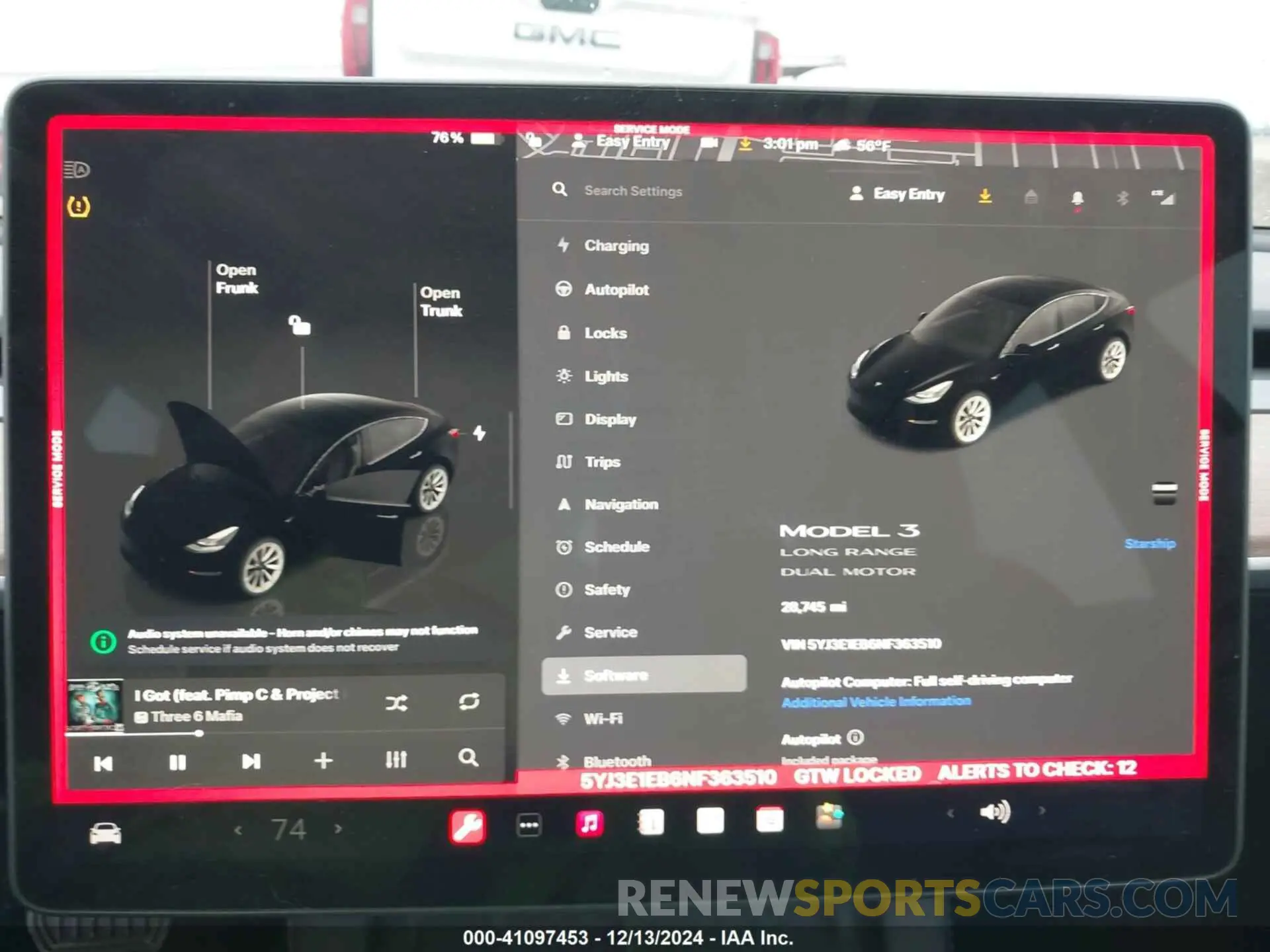 7 fotografías del automóvil dañado 5YJ3E1EB6NF363510 TESLA MODEL 3 2022