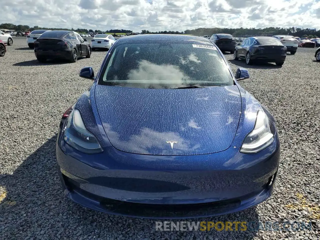 5 fotografías del automóvil dañado 5YJ3E1EB7NF103357 TESLA MODEL 3 2022