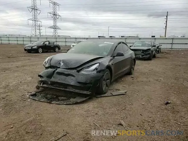10 fotografías del automóvil dañado 5YJ3E1EB7NF110261 TESLA MODEL 3 2022