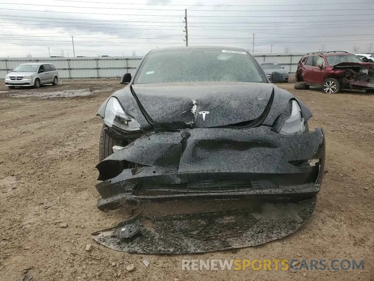 5 fotografías del automóvil dañado 5YJ3E1EB7NF110261 TESLA MODEL 3 2022