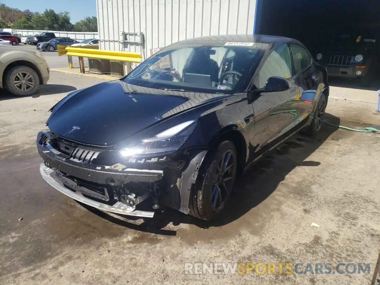 2 fotografías del automóvil dañado 5YJ3E1EB7NF110633 TESLA MODEL 3 2022