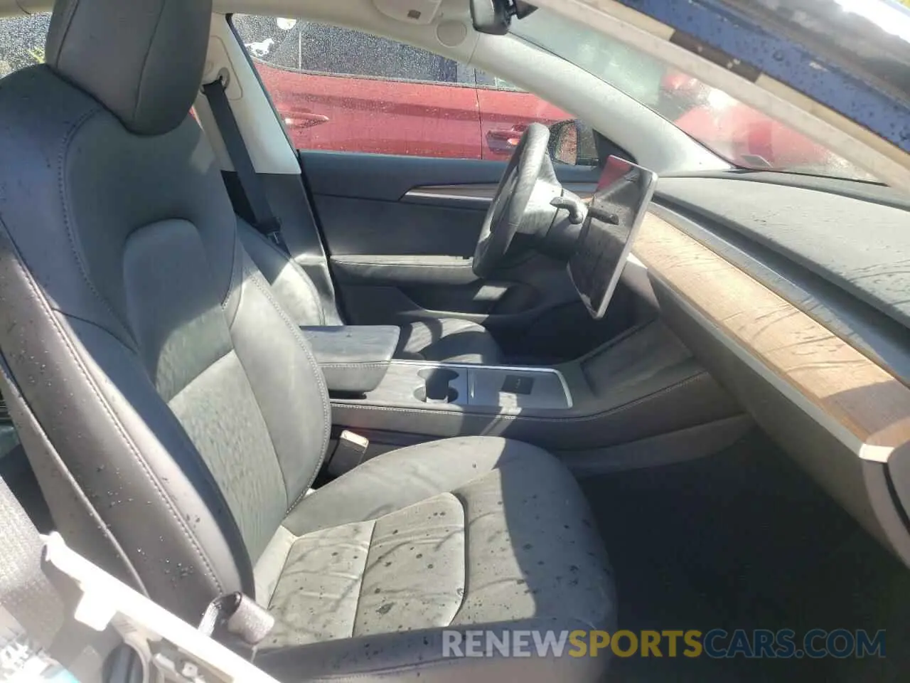 5 fotografías del automóvil dañado 5YJ3E1EB7NF110633 TESLA MODEL 3 2022