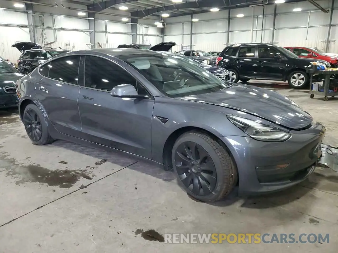 4 fotografías del automóvil dañado 5YJ3E1EB7NF127870 TESLA MODEL 3 2022