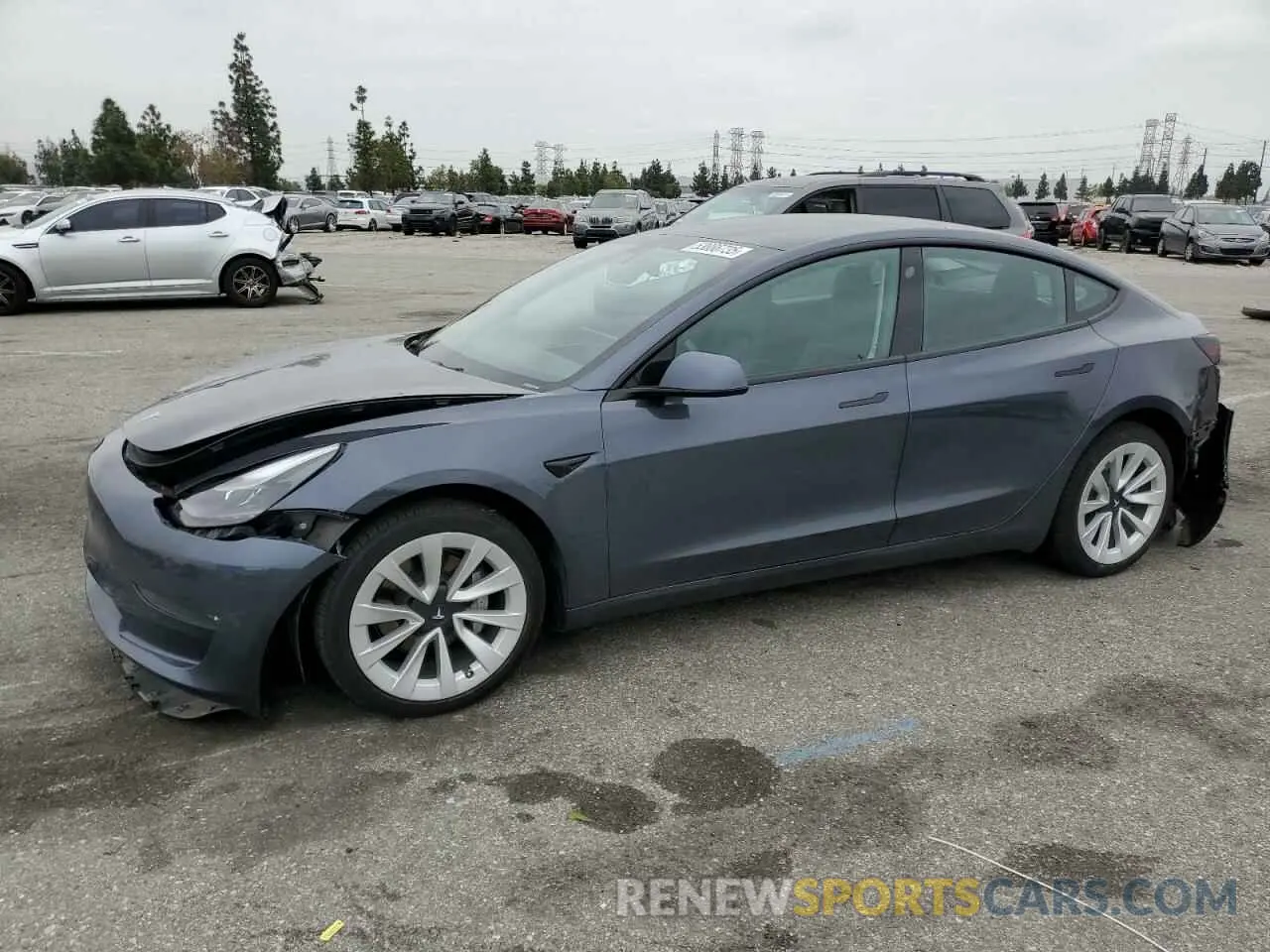 1 fotografías del automóvil dañado 5YJ3E1EB7NF131613 TESLA MODEL 3 2022