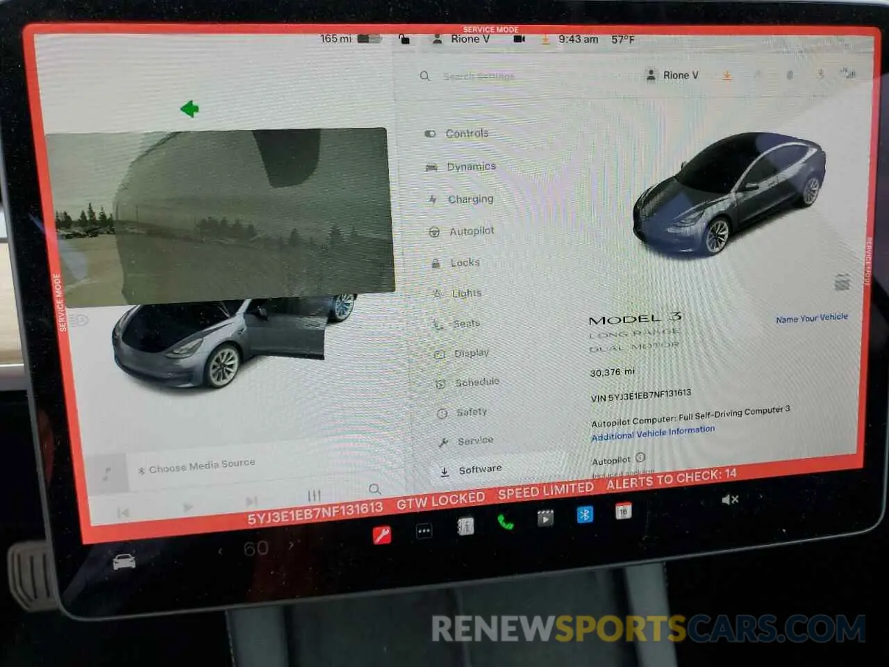9 fotografías del automóvil dañado 5YJ3E1EB7NF131613 TESLA MODEL 3 2022