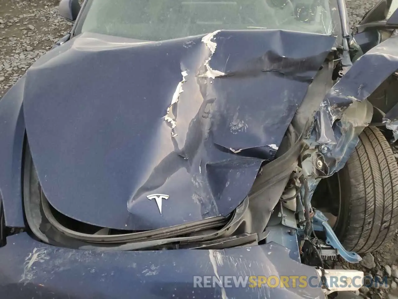 11 fotografías del automóvil dañado 5YJ3E1EB7NF143938 TESLA MODEL 3 2022