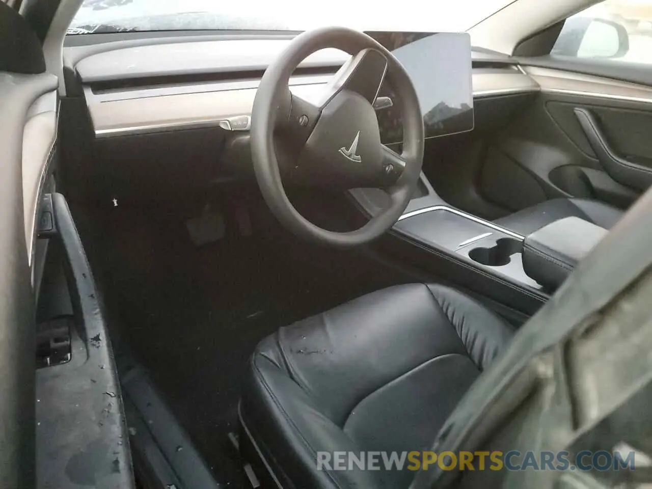 8 fotografías del automóvil dañado 5YJ3E1EB7NF143938 TESLA MODEL 3 2022