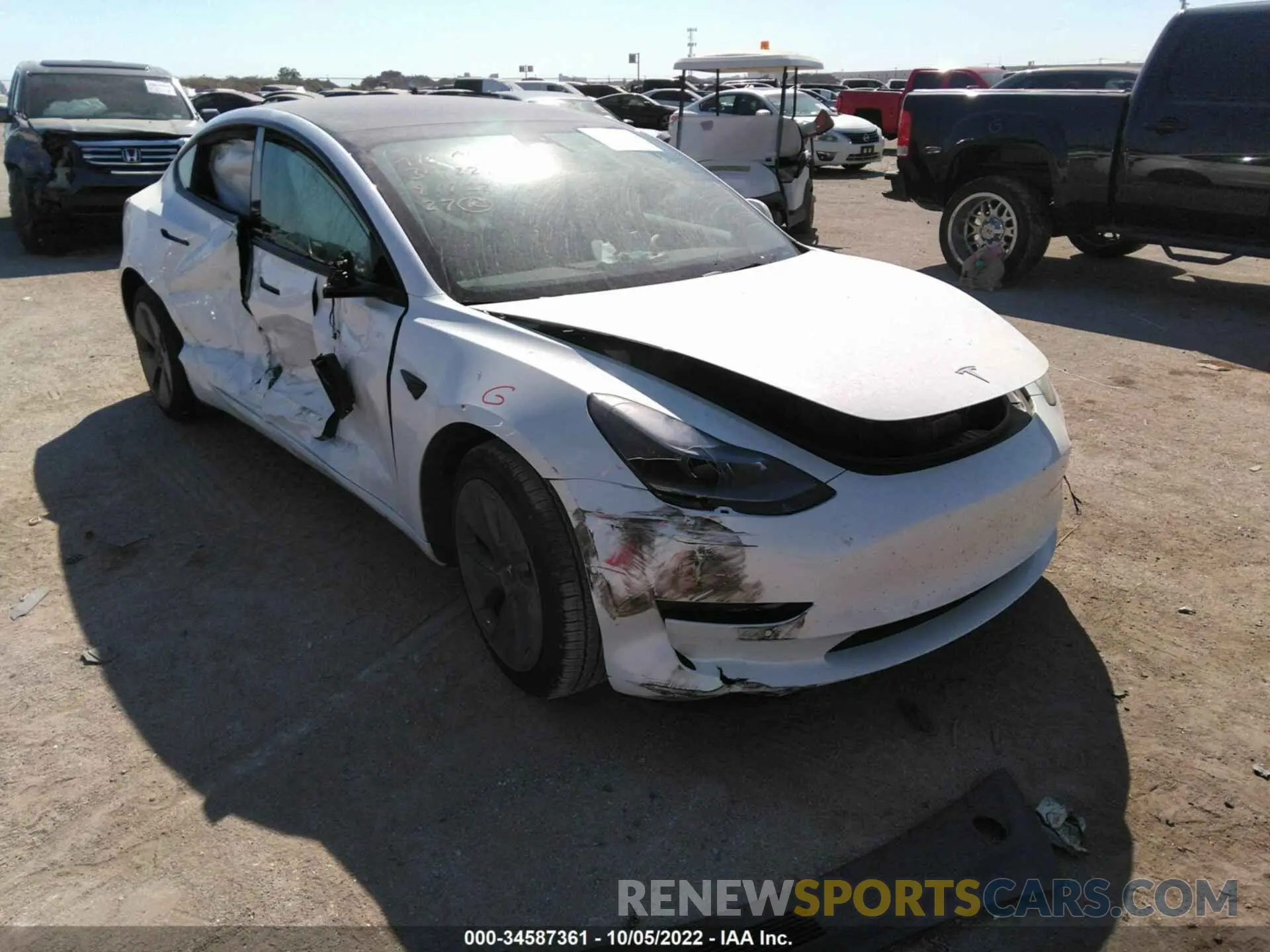1 fotografías del automóvil dañado 5YJ3E1EB7NF172498 TESLA MODEL 3 2022