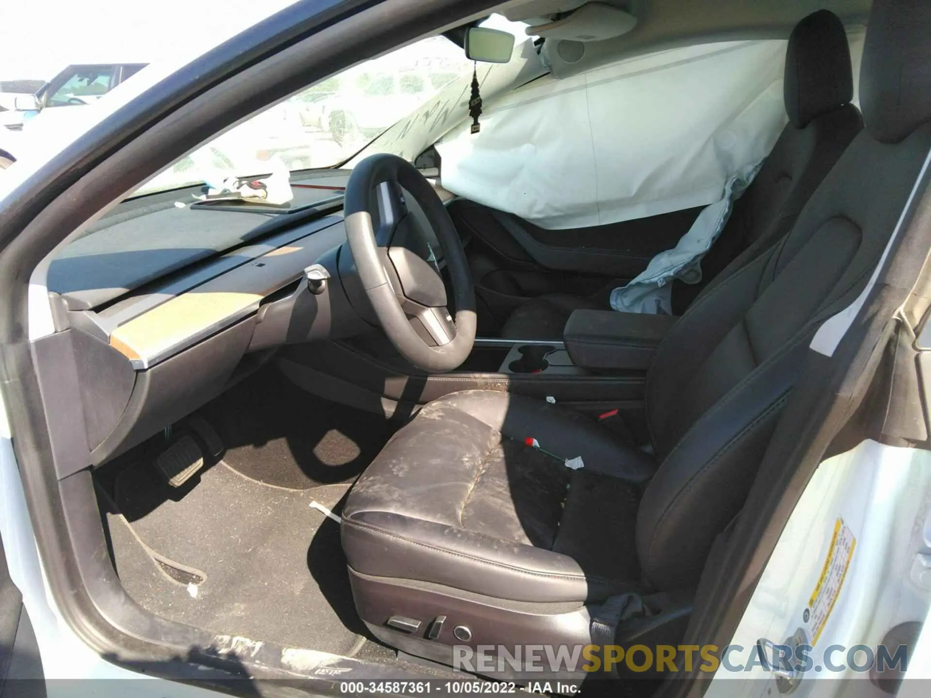 5 fotografías del automóvil dañado 5YJ3E1EB7NF172498 TESLA MODEL 3 2022
