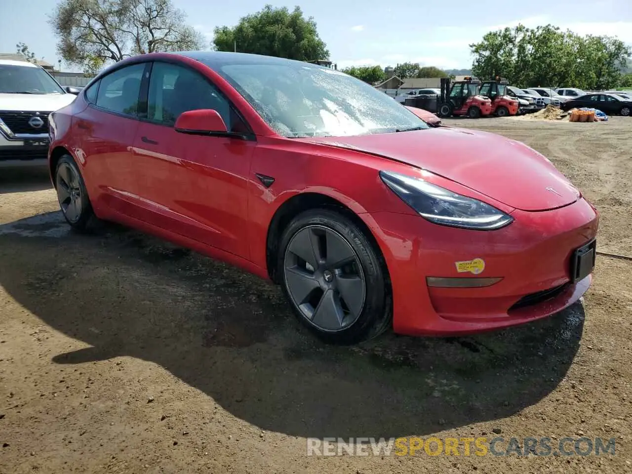 4 fotografías del automóvil dañado 5YJ3E1EB7NF176065 TESLA MODEL 3 2022