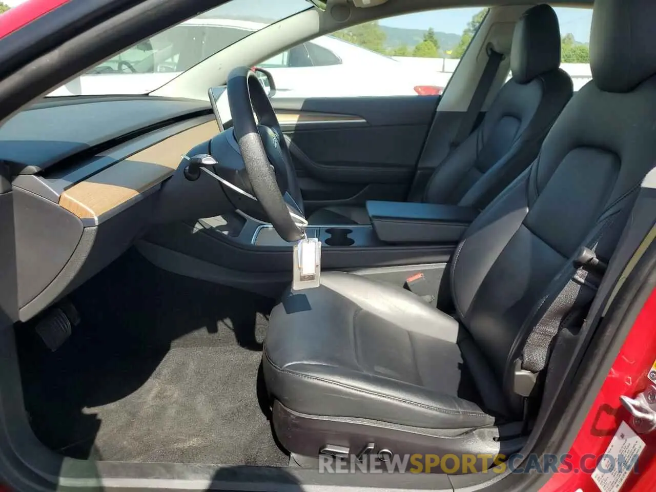 7 fotografías del automóvil dañado 5YJ3E1EB7NF176065 TESLA MODEL 3 2022