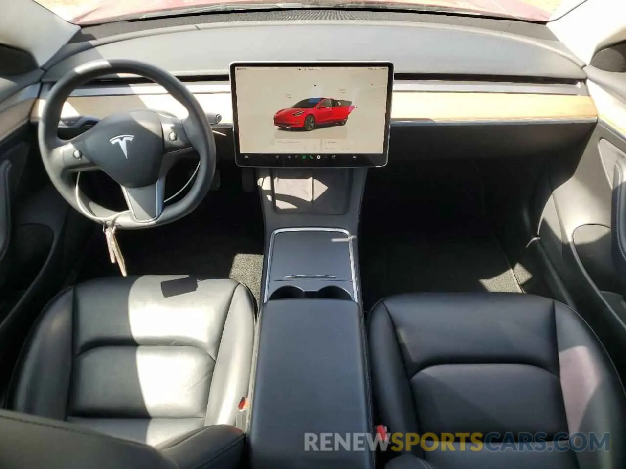 8 fotografías del automóvil dañado 5YJ3E1EB7NF176065 TESLA MODEL 3 2022