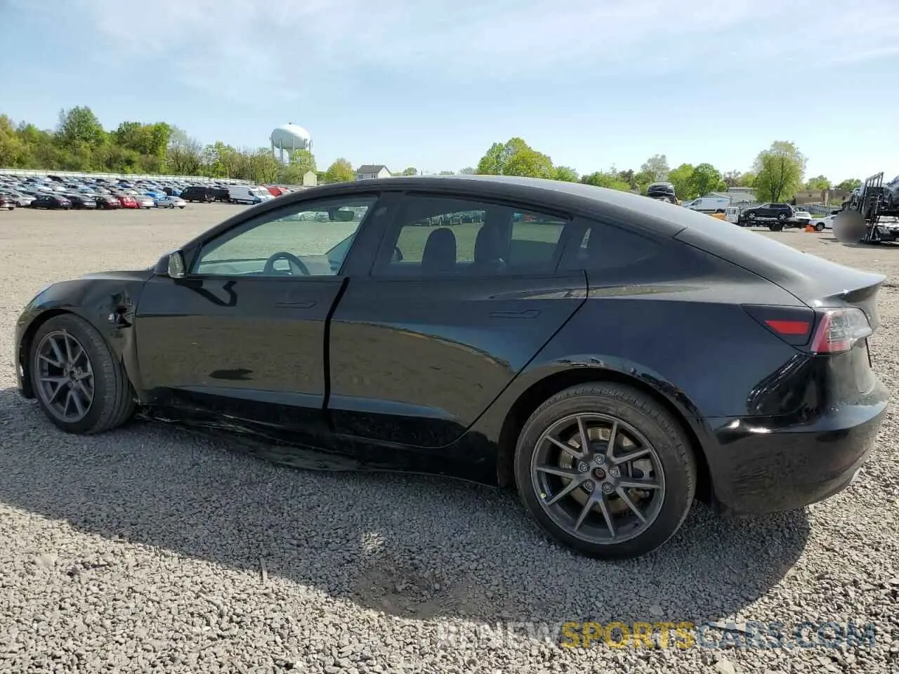 2 fotografías del automóvil dañado 5YJ3E1EB7NF177197 TESLA MODEL 3 2022