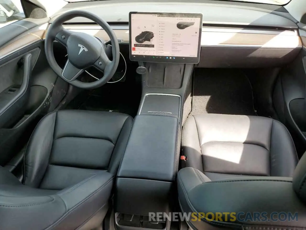 8 fotografías del automóvil dañado 5YJ3E1EB7NF177197 TESLA MODEL 3 2022