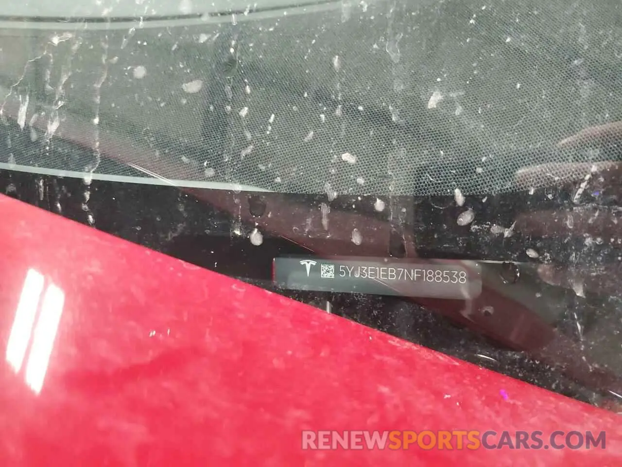 13 fotografías del automóvil dañado 5YJ3E1EB7NF188538 TESLA MODEL 3 2022